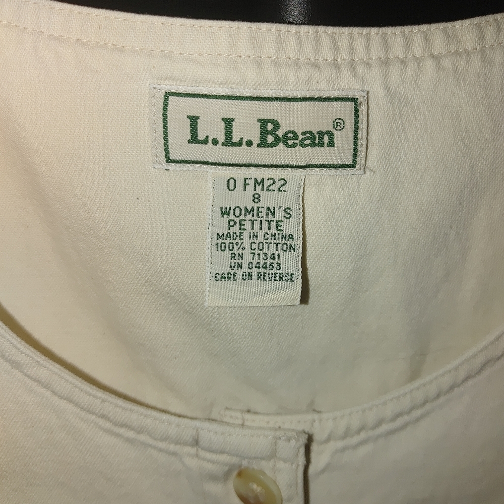 L.L. Bean Cream Sleeveless Sheath Dress With Pockets, Size 8 (Medium). - Picture 3 of 6